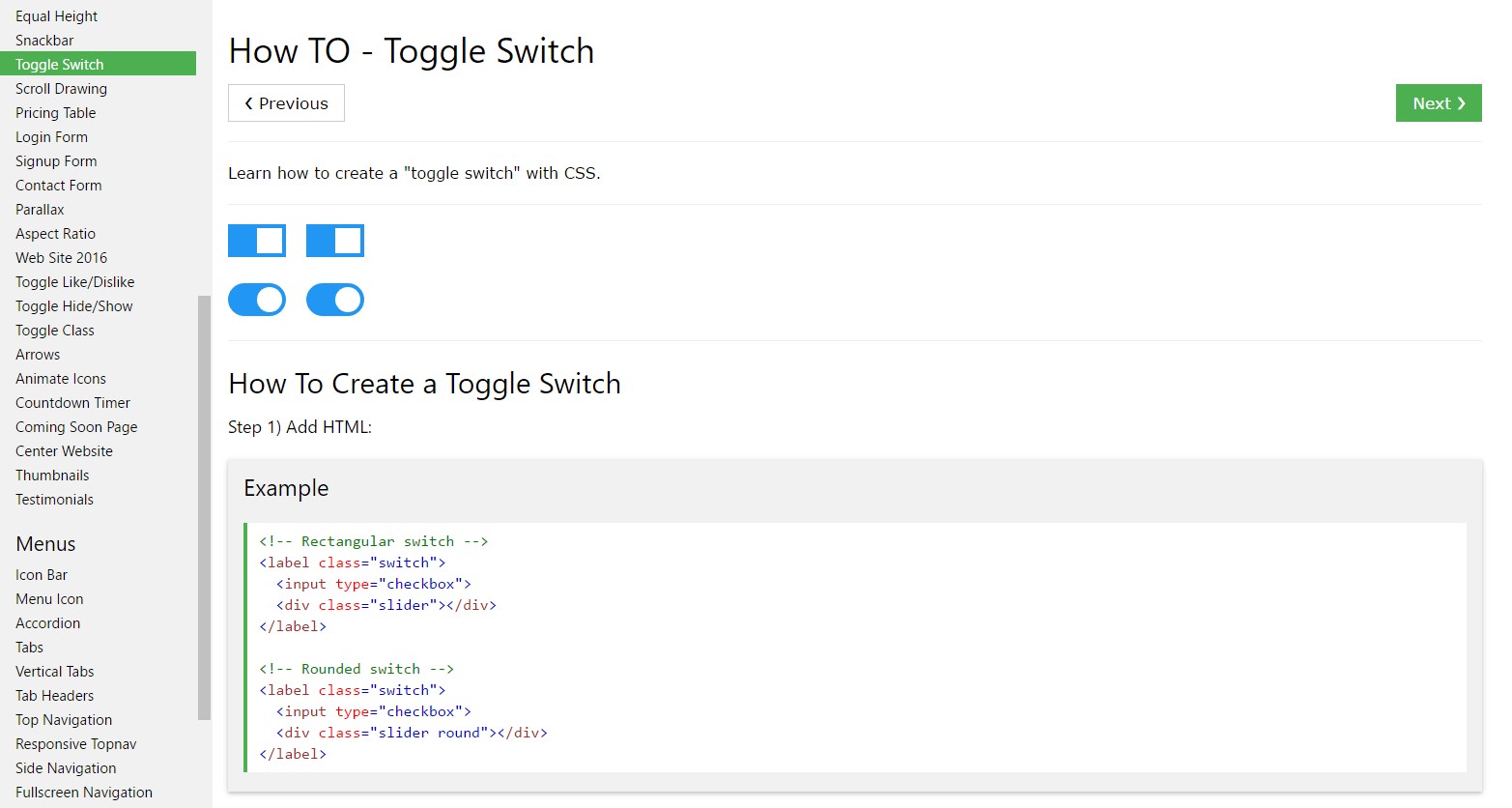  Ways to  establish Toggle Switch
